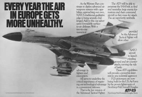 Iklan pesawat tempur YF-23