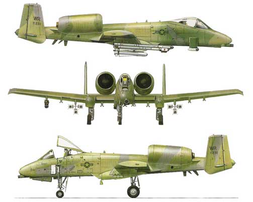 Pesawat pembunuh tank Fairchild Republic A-10 Thunderbolt II