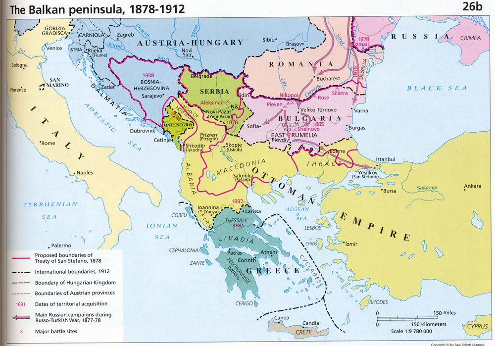 Peta semenanjung Balkan 1912
