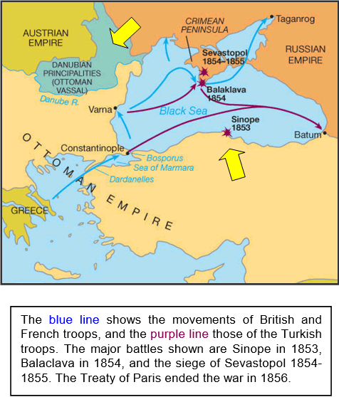 Peta wilayah crimea, sevastopol dan Laut Hitam