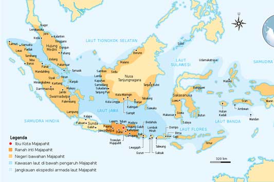 Sifat kerajaan Majapahit dan luas wilayahnya masih menjadi perdebatan. Kerajaan ini mungkin memiliki pengaruh yang terbatas atau hanya sebatas wacana atas beberapa negara bawahan, termasuk Sumatra, Semenanjung Malaya, Kalimantan, dan Indonesia timur, seperti yang diklaim dalam Nagarakertagama. Kendala geografis dan ekonomi menunjukkan bahwa, alih-alih diorganisasikan di bawah otoritas terpusat, negara-negara luar kemungkinan besar terhubung terutama melalui perdagangan, yang mungkin merupakan monopoli kerajaan.