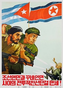 Poster Propaganda Korut dan Kuba