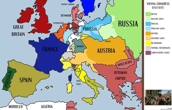 Undang-Undang Akhir Kongres Wina memuat semua perjanjian dalam satu instrumen besar. Undang-undang itu ditandatangani pada tanggal 9 Juni 1815 oleh "delapan negara" (kecuali Spanyol, yang menolak sebagai protes terhadap penyelesaian Italia). Semua negara lain kemudian menyetujuinya. Akibatnya, batas-batas politik yang ditetapkan oleh Kongres Wina bertahan, kecuali untuk satu atau dua perubahan, selama lebih dari 40 tahun. Para negarawan telah berhasil menyusun prinsip keseimbangan kekuasaan. Akan tetapi, gagasan tentang kebangsaan hampir sepenuhnya diabaikan—perlu demikian karena gagasan itu belum siap untuk diungkapkan. Wilayah-wilayah telah dipertukarkan tanpa banyak mengacu pada keinginan penduduknya.