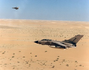 Tornado GR1s at low level over the Saudi desert