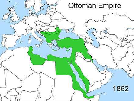 Wilayah kekuasaan Turki 1862