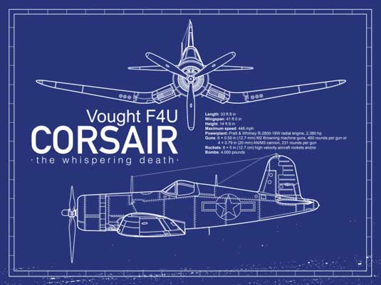 Corsair melayani hampir secara eksklusif sebagai pesawat tempur-pembom selama Perang Korea dan selama perang kolonial Prancis di Indocina dan Aljazair. Selain digunakan oleh AS dan Inggris, Corsair juga digunakan oleh Royal New Zealand Air Angkatan, Penerbangan Angkatan Laut Prancis, dan angkatan udara lainnya hingga tahun 1960-an.