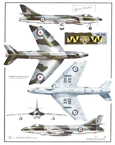 Pesawat tempur Hawker Hunter AU Inggris