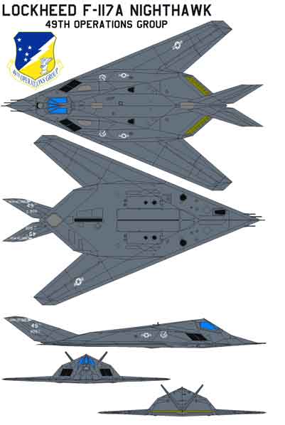 Pesawat tempur siluman Lockheed F-117 Nighthawk