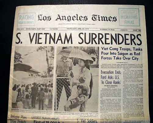 Koran Los Angles Times tentang kejatuhan Saigon