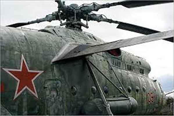 Sayap di Mil Mi-6 yang membantu mengangkat pesawat hingga 25% beban kerja rotor utama