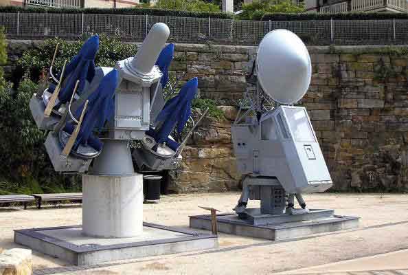 Peluncur Seacat dan pengarah M44 di Royal Australian Navy Heritage Centre, Sydney