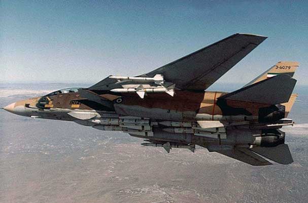 F-14A Tomcat AU Iran(IRIAF) dalam mode full Combat dengan AIM-9, AIM-7 dan AIM-54