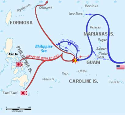 Peta Pertempuran Laut Filipina 1944