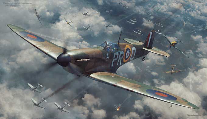 Selama Pertempuran Inggris (Juli–Oktober 1940), publik menganggap Spitfire sebagai pesawat tempur utama RAF,