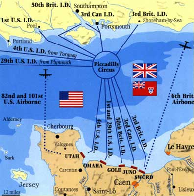 Pasukan yang terlibat di Invasi Normandia 1944