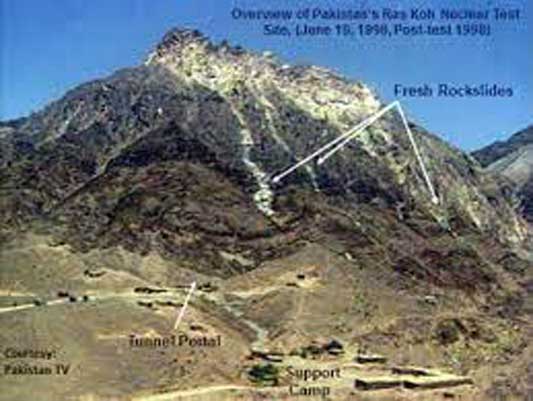 Ras Koh Hills, Chagai, Balochistan, Pakistan., tempat uji coba