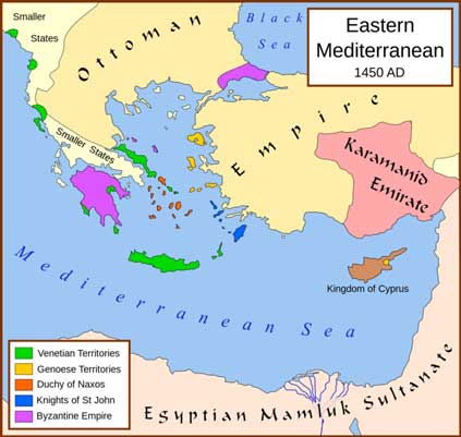 Kekuasaan Ottoman di tahun 1450