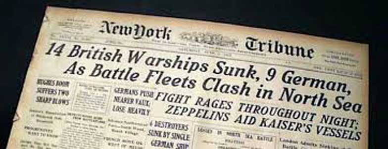 Battle of Jutland dalam berita surat kabar Amerika