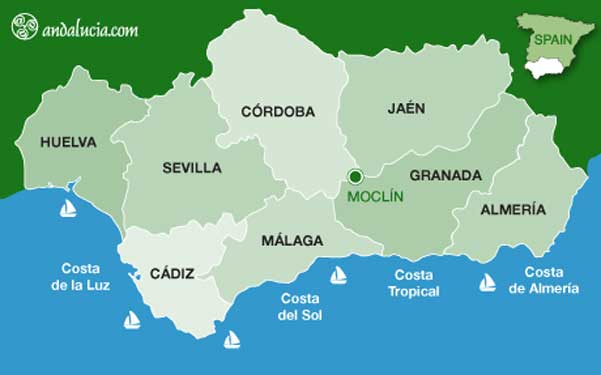 Peta Battle of Moclín dan Granada