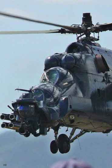 Mi-24 SuperHind Mk.III Peningkatan operasional ekstensif dari Mi-24 asli termasuk senjata, avionik, dan tindakan balasan