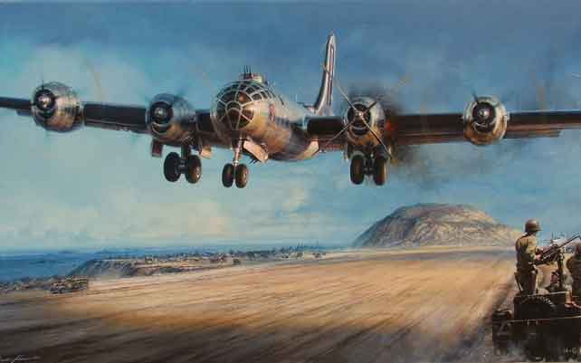 B-29 yang paling terkenal adalah pesawat seri Silverplate, yang dimodifikasi untuk menjatuhkan bom atom.Pesawat Silverplate dipilih sendiri oleh Letnan Kolonel Paul W. Tibbets untuk misi, langsung dari jalur perakitan di pabrik Omaha yang akan menjadi Pangkalan Angkatan Udara Offutt.