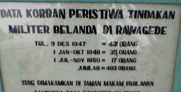 Selasa, 9 Desember 1947, Mayor Alphons memerintahkan tembak mati seluruh laki-laki kampung tersebut. Dalam sekejap, desa yang kini bernama Desa Balongsari itu berubah menjadi kampung janda. Di jalan utama desa itu kini berdiri Monumen Rawagede sebagai pengingat seperti apa wajah asli Belanda di masa itu. Di dalam monumen, sebuah puisi karya Chairil Anwar berjudul Karawang-Bekasi menemani tulang-tulang para pahlawan tersebut.