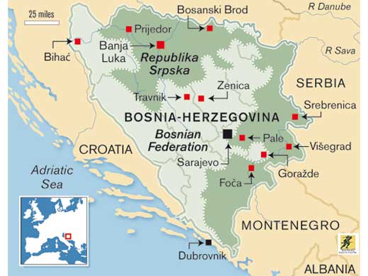 Kampanye tiga minggu—disebut Operasi Deliberate Force—diluncurkan. Itu termasuk beberapa tembakan artileri, tetapi didominasi oleh kekuatan udara, yang beratnya menghantam senjata berat Serbia Bosnia, depot amunisi, bunker komando dan kontrol, dan target lainnya. Pada saat yang sama, angkatan udara NATO melakukan operasi paralel yang disebut Dead Eye, yang menghancurkan jaringan pertahanan udara gaya Soviet Serbia. Dalam waktu tiga minggu setelah bom pertama tepat sasaran, para pemimpin Serbia yang bandel setuju untuk melakukan negosiasi serius dengan musuh mereka dalam perang tiga tahun itu. Dalam waktu dua bulan, Kesepakatan Dayton telah ditandatangani, yang secara efektif menghentikan perang.