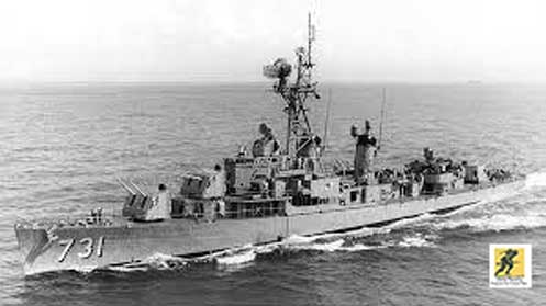 Selama bulan Agustus 1964 USS Maddox (DD-731) terlibat dalam pertempuran kecil dengan kapal torpedo Vietnam Utara, Insiden Teluk Tonkin, yang menyebabkan Resolusi Teluk Tonkin dan meningkatkan keterlibatan AS dalam Perang Vietnam. - Insiden Teluk Tonkin