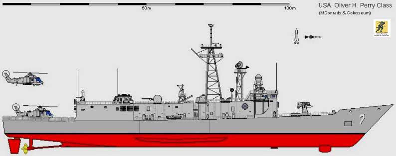 Fregat kelas Oliver Hazard Perry adalah kapal permukaan kelas kedua (setelah kapal perusak kelas Spruance) di Angkatan Laut AS yang dibangun dengan penggerak turbin gas.