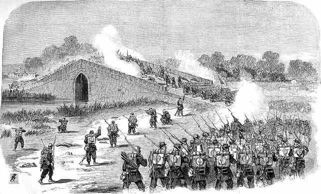 Pasukan ekspedisi Inggris-Perancis mendarat dan merebut benteng di Tangku, kemudian maju ke Sungai Peiho ke Beijing. Pasukan gabungan Anglo-Prancis bertempur dalam dua pertempuran yang berhasil melawan pasukan Qing yang luar biasa, yang pada akhirnya mengalahkan mereka di Baliqao.