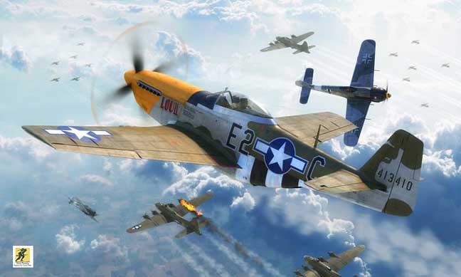 Pada awal Perang Korea, Mustang, yang kemudian berganti nama menjadi F-51, adalah pesawat tempur utama Amerika Serikat sampai jet tempur, termasuk F-86 Amerika Utara, mengambil alih peran ini; Mustang kemudian menjadi pembom tempur khusus. Meskipun munculnya jet tempur, Mustang tetap beroperasi dengan beberapa angkatan udara sampai awal 1980-an.