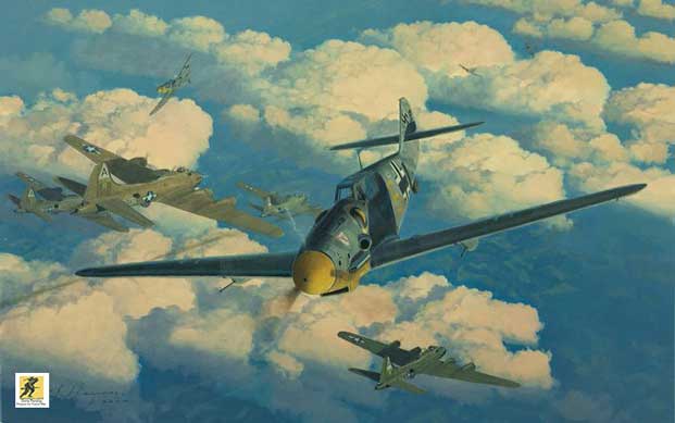 Messerschmitt Bf 109 adalah pesawat tempur Perang Dunia II Jerman yang, bersama dengan Focke-Wulf Fw 190, merupakan tulang punggung kekuatan tempur Luftwaffe. Bf 109 pertama kali beroperasi pada tahun 1937 selama Perang Saudara Spanyol dan masih beroperasi pada akhir Perang Dunia II pada tahun 1945. Ini adalah salah satu penempur paling canggih ketika pertama kali muncul, dengan konstruksi monocoque semua logam, kanopi tertutup, dan roda pendarat yang dapat ditarik. Itu didukung oleh mesin aero V12 berpendingin cairan. Disebut Me 109 oleh awak pesawat Sekutu dan beberapa ace Jerman, meskipun ini bukan sebutan resmi Jerman.