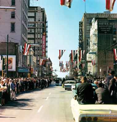 Iring-iringan Motor dan mobil Pres John F Kennedy Dallas Texas 22 November 1963