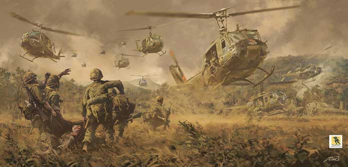 Sekitar tengah hari, dua kompi bala bantuan tiba dan Kolonel Moore memanfaatkan mereka dengan baik untuk membantu tentaranya yang terkepung. Pada hari ketiga pertempuran, Amerika telah unggul. Pertempuran tiga hari itu mengakibatkan 834 tentara Vietnam Utara dipastikan tewas, dan 1.000 korban komunis lainnya diasumsikan.