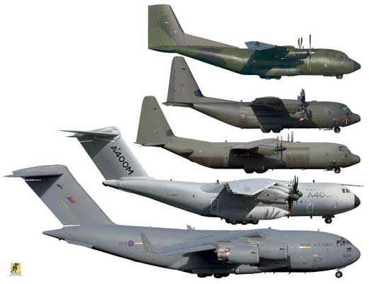 Transall C-160-vs-c-130-Hercules-vs-A400-Atlas-vs-C-17