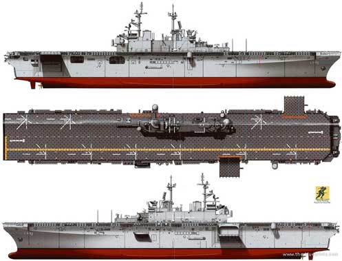 Namun, jembatannya dua dek lebih rendah daripada LHA (Landing Helicopter Amphibious) dan pusat komando, kontrol, dan komunikasi berada di dalam lambung kapal sehingga tidak mudah untuk dilumpuhkan.