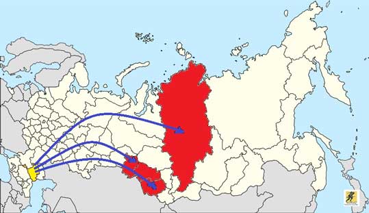 Pada 28 Desember 1943, pemerintah Soviet menuduh Kalmyk "berkolaborasi dengan Jerman" dan mendeportasi seluruh penduduk, termasuk tentara Tentara Merah Kalmyk, ke berbagai lokasi di Asia Tengah dan Siberia.