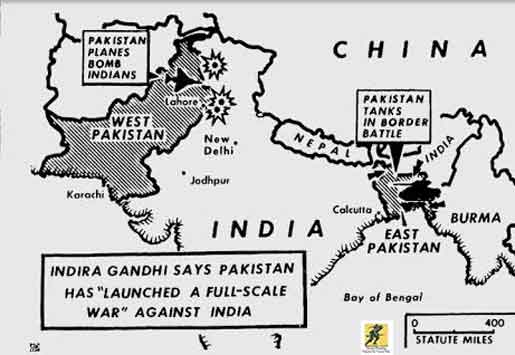 Pada bulan November 1971, perang India-Pakistan tampaknya tak terelakkan. Uni Soviet dilaporkan memperingatkan Pakistan agar tidak berperang, yang mereka sebut sebagai "jalan bunuh diri bagi persatuan Pakistan."