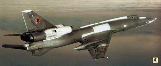 Melanjutkan fitur desain Tupolev OKB, roda pendaratan utamaTu-22 dipasang di polong di tepi trailing setiap sayap. Sayap yang sangat menyapu memberikan sedikit hambatan pada kecepatan transonik, tetapi menghasilkan kecepatan pendaratan yang sangat tinggi dan lepas landas yang panjang.