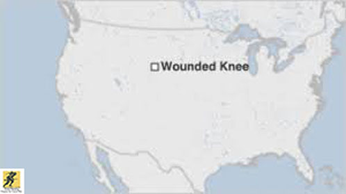 Pembantaian Wounded Knee - Peristiwa ini terjadi pada tanggal 29 Desember 1890, di dekat Wounded Knee Creek di Lakota Pine Ridge Indian Reservation di South Dakota, menyusul upaya gagal untuk melucuti senjata kamp Lakota.