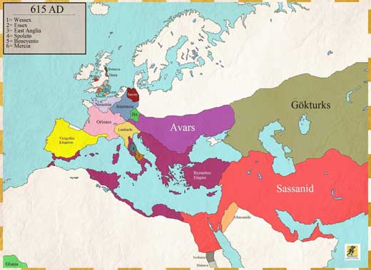 Wilayah kekuasaan Romawi dan Persia