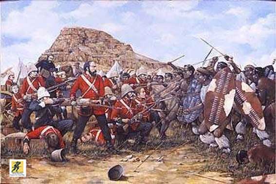Pertempuran Isandlwana dan Rorke's Drift - hambatan terhadap rencana penjajahan Inggris adalah keberadaan negara-negara merdeka Republik Afrika Selatan dan Kerajaan Zululand, yang akan diupayakan oleh Imperium Britania untuk diatasi dengan kekuatan senjata.