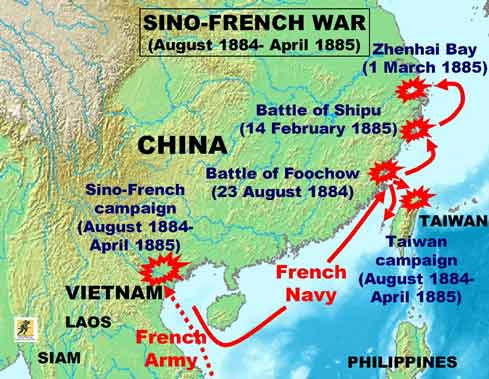 •Operasi perang Cina-Perancis (1884-85)
