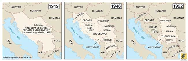 Peta Yugoslavia 1919-1992