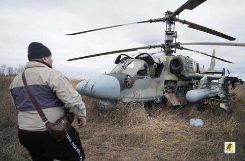 Pada 24 Februari 2022, selama tahap awal invasi Rusia ke Ukraina tahun 2022, setidaknya satu helikopter Ka-52 Rusia rusak dan mendarat darurat