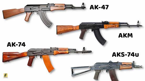 Perbandingan antara Ak-47, AKM dan keluarga Ak-74