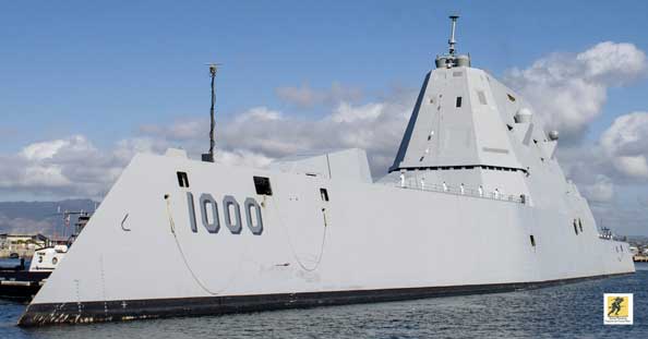 Zumwalt-class destroyer – Tumblehome telah diperkenalkan kembali pada abad ke-21 untuk mengurangi radar return lambung kapal. Haluan terbalik dirancang untuk memotong ombak dan bukan untuk menaikinya.