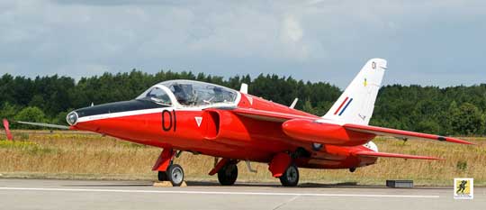 Folland Fo.144 Gnat T.1 mungkin yang paling terkenal karena menjadi pesawat pilihan untuk Tim Display RAF yang terkenal di dunia, The Red Arrows.