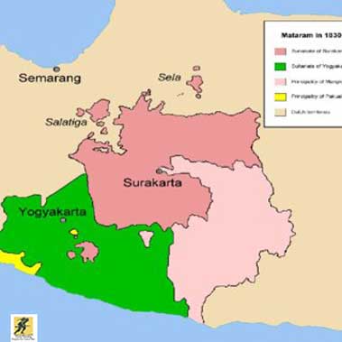 Pembagian wilayah Mataram setelah perjanjian Salatiga 1757