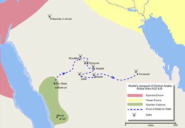 Peta Pertempuran Yamamah